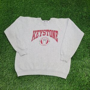 Vintage 90s Keystone Sweatshirt Womens XL 22x23 Gray